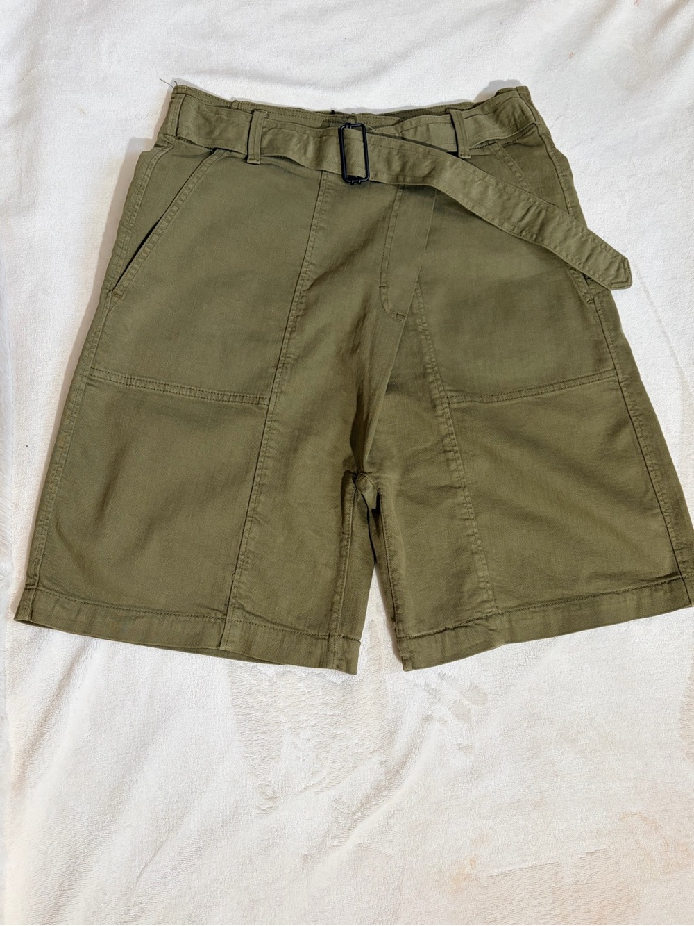 Asymmetric  Button Cargo Shorts